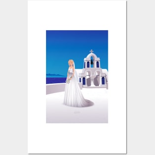 Bride in Mykonos Posters and Art